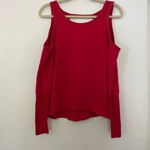 Splits 59 cold shoulder long sleeve top!